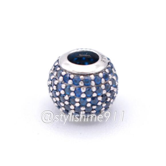 Authentic PANDORA Pave Lights with Blue Crystal Charm  - 791051NCB - Picture 7 of 10